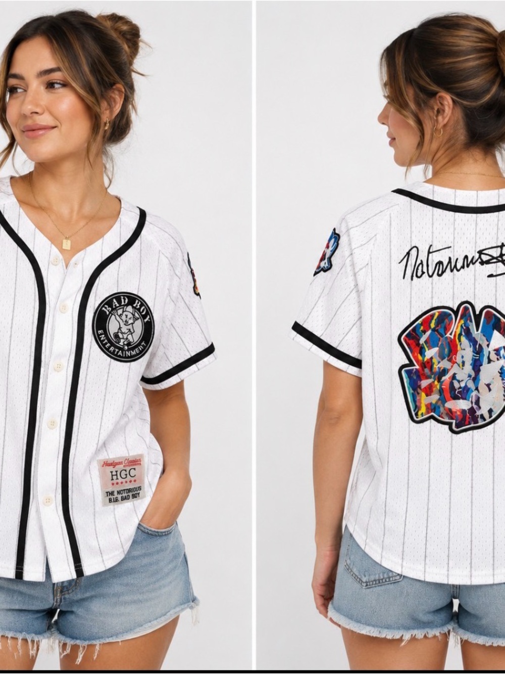 Headgear Classics Notorious B.I.G. Bad Boy Baseball Jersey – Size Medium